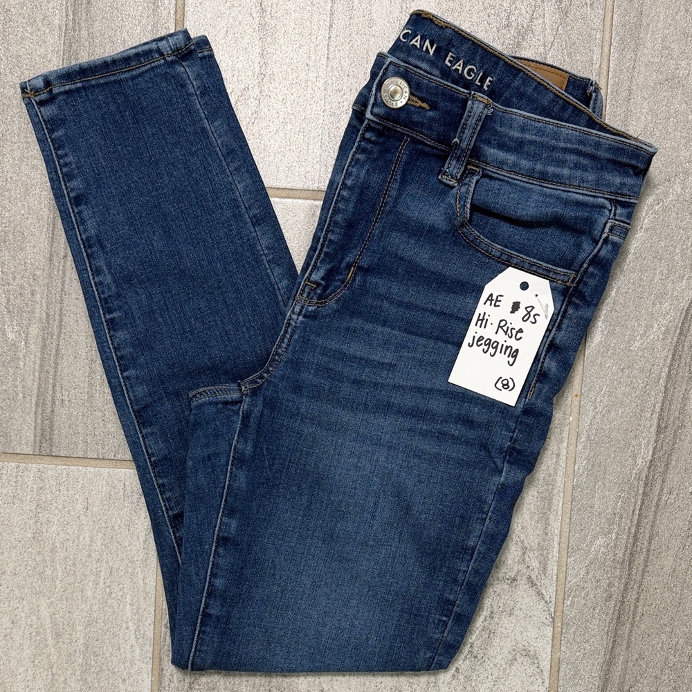 American Eagle High-Rise Jegging – Dark Wash | Size 8 Short